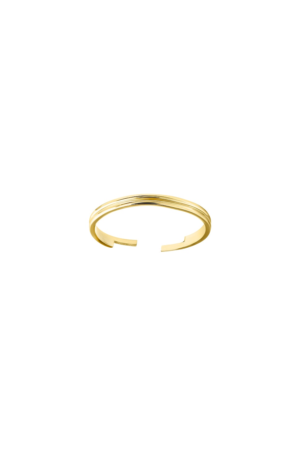 Double Band Toe Ring in Metallic Gold