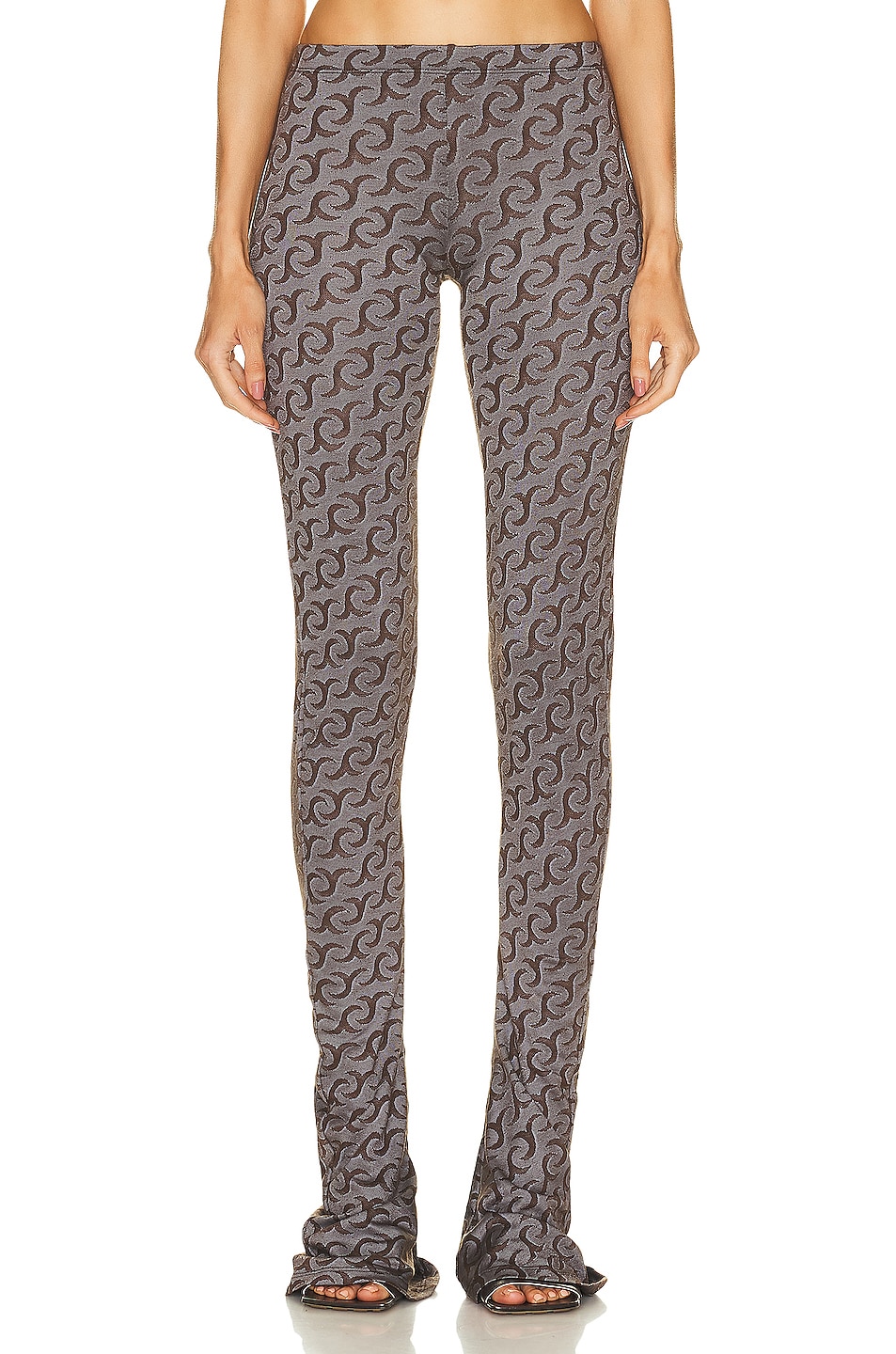 Image 1 of Jade Cropper Twisted Jersey Trouser in Logo Cold Brown