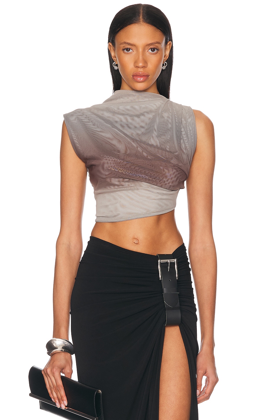 Image 1 of Jade Cropper for FWRD Asymmetric Crop Top in Ombre