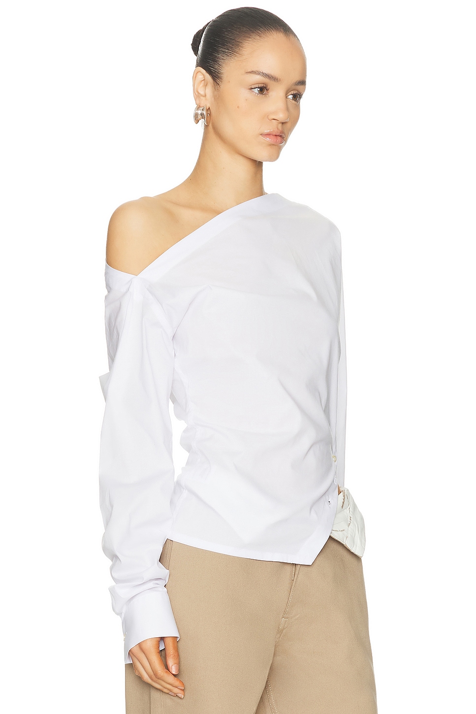 Jade Cropper Open Shoulder Top In Animal Print