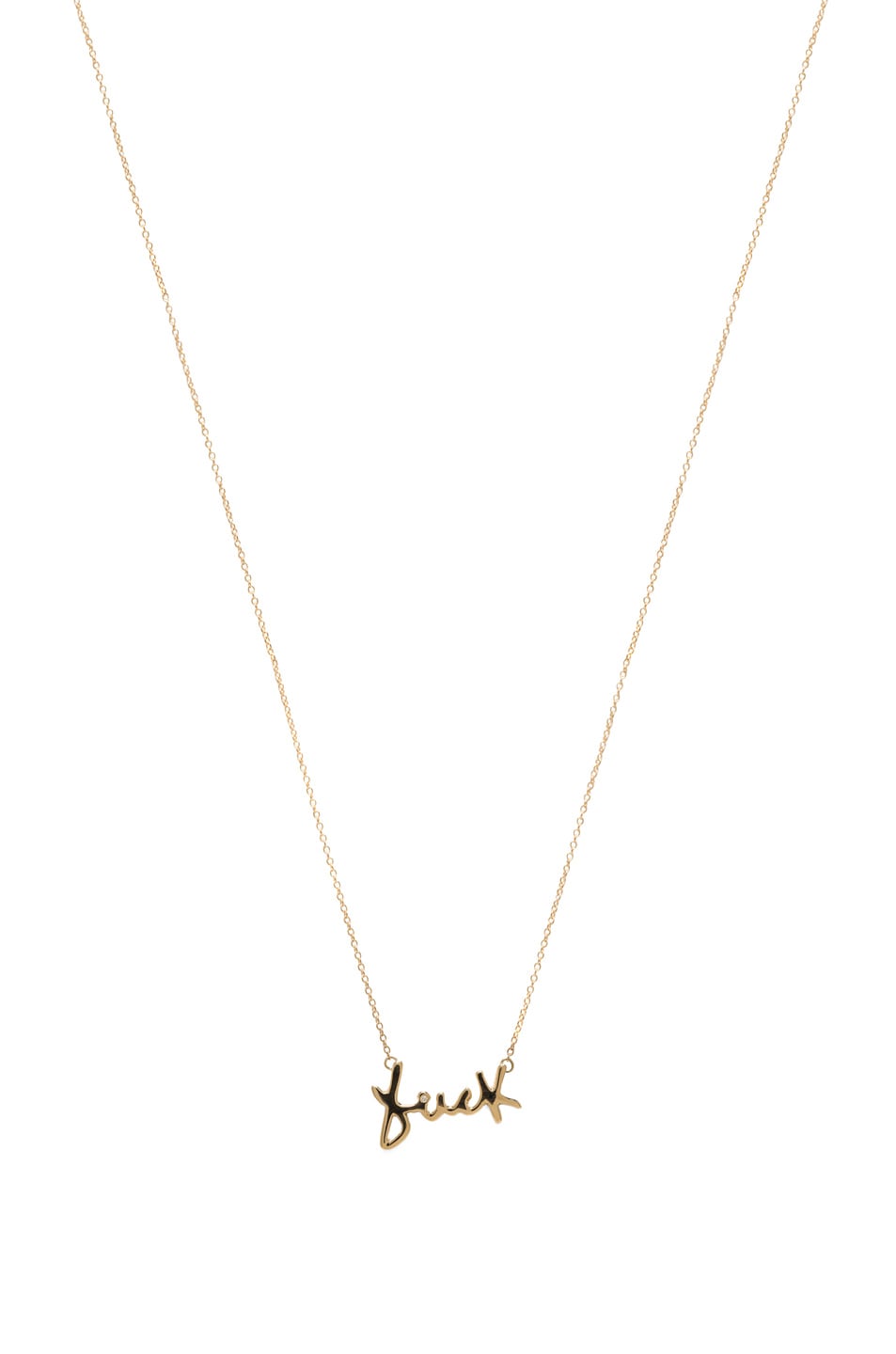 Image 1 of Jacquie Aiche 1 Diamond Fuck Necklace in Yellow Gold