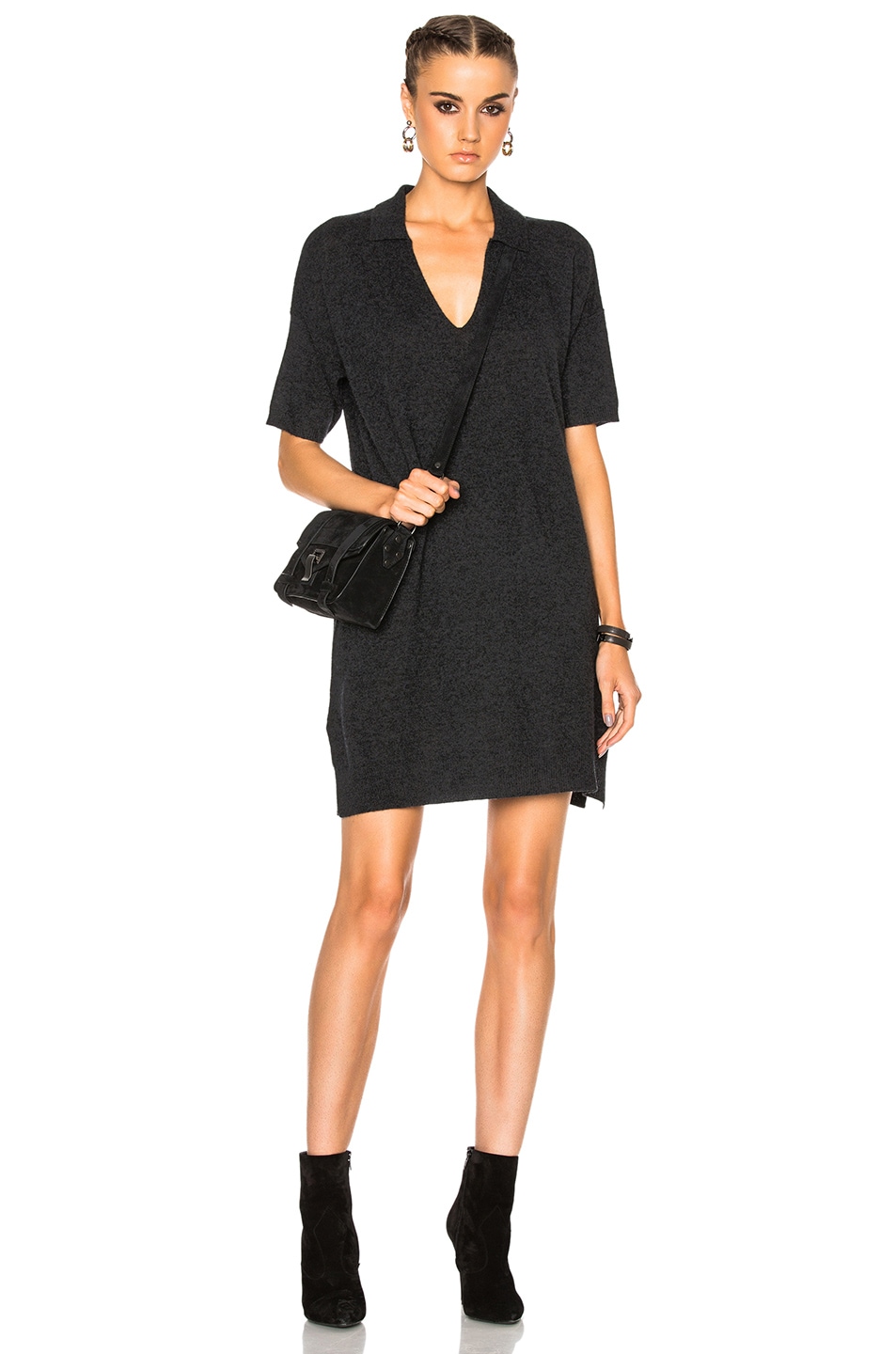 Image 1 of James Perse Cashmere Polo Dress in Anthracite