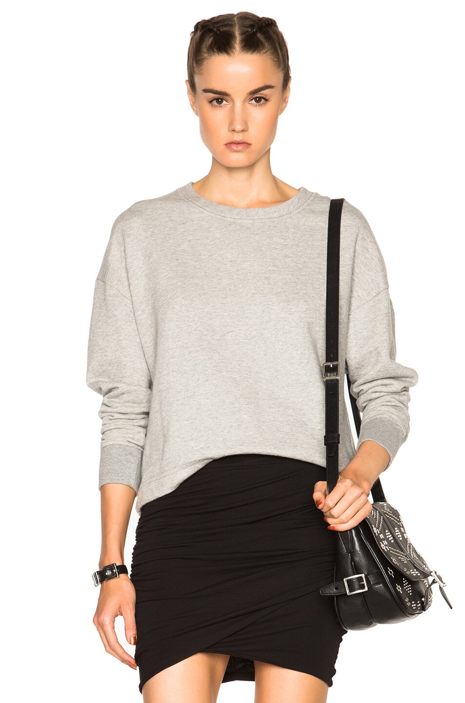 Image 1 of James Perse French Terry Sweatshirt in Heather Grey