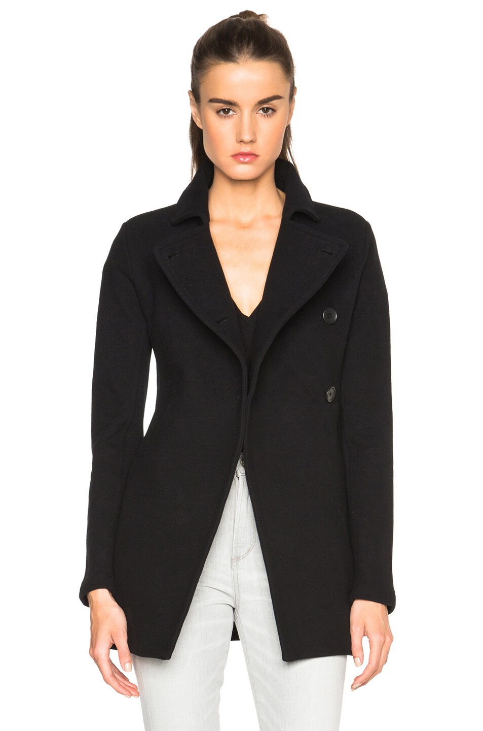Image 1 of James Perse Asymmetric Military Jacket in Black