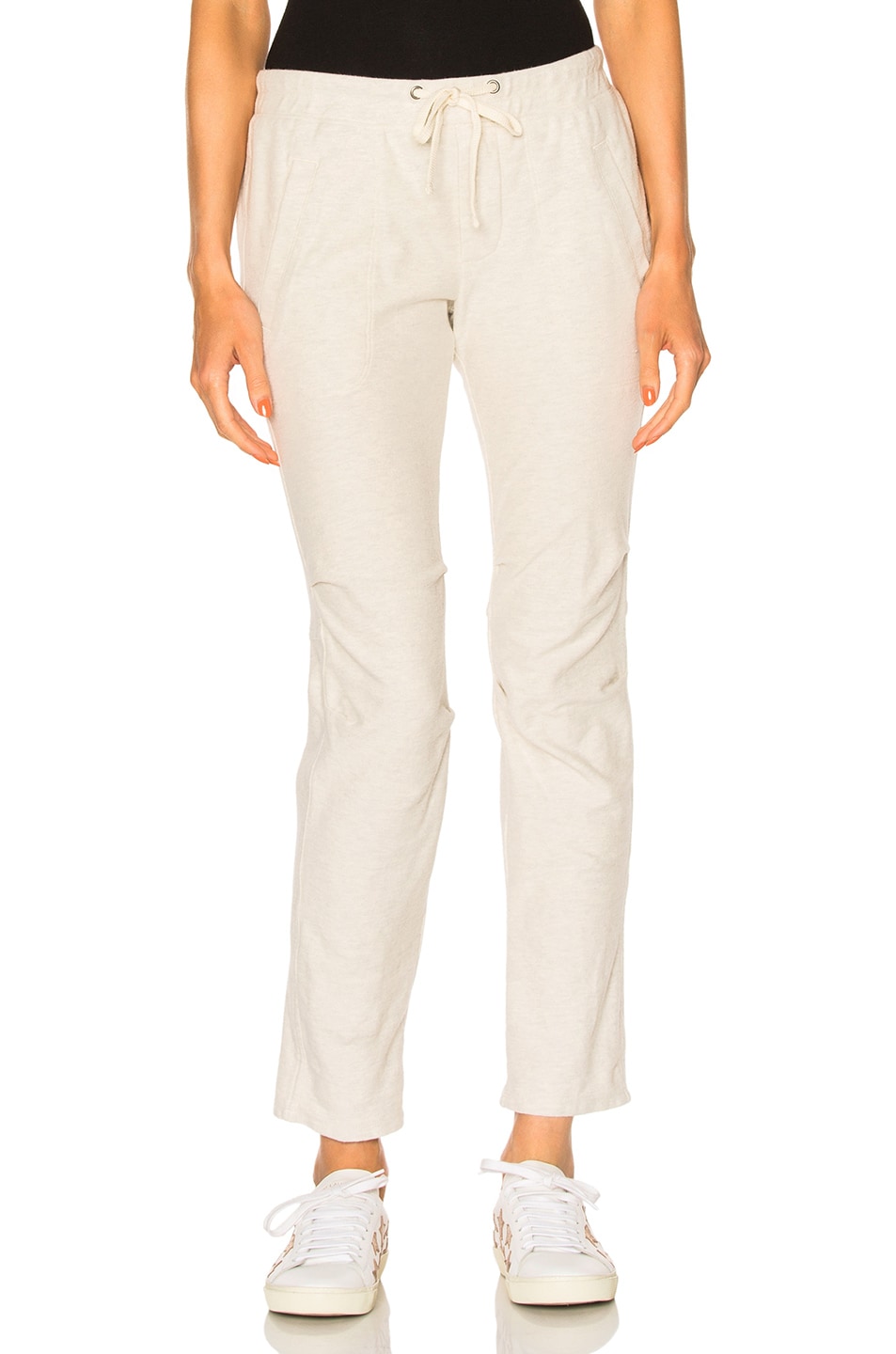 Image 1 of James Perse Heathered Twill Pant in Heather Natural