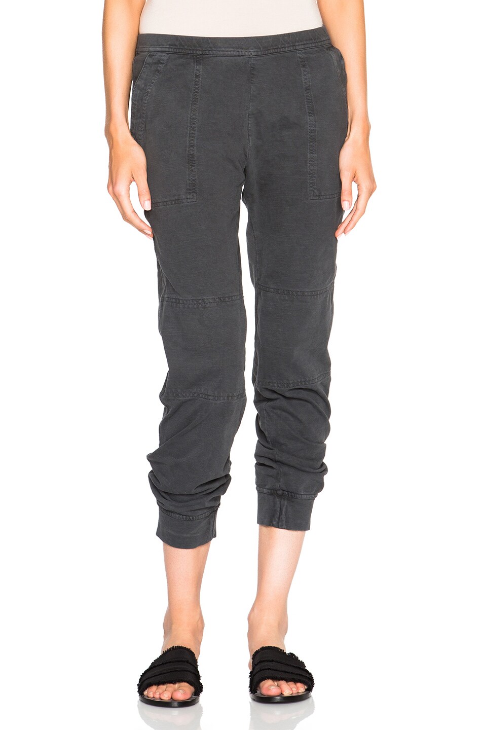 Image 1 of James Perse Mini Twill Pants in Carbon