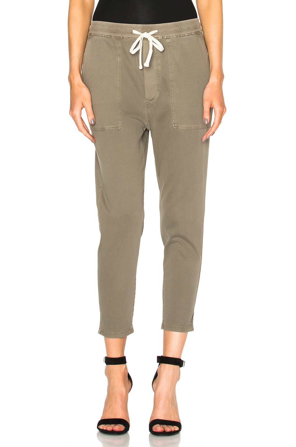 Image 1 of James Perse Relaxed Twill Pants in Ammo
