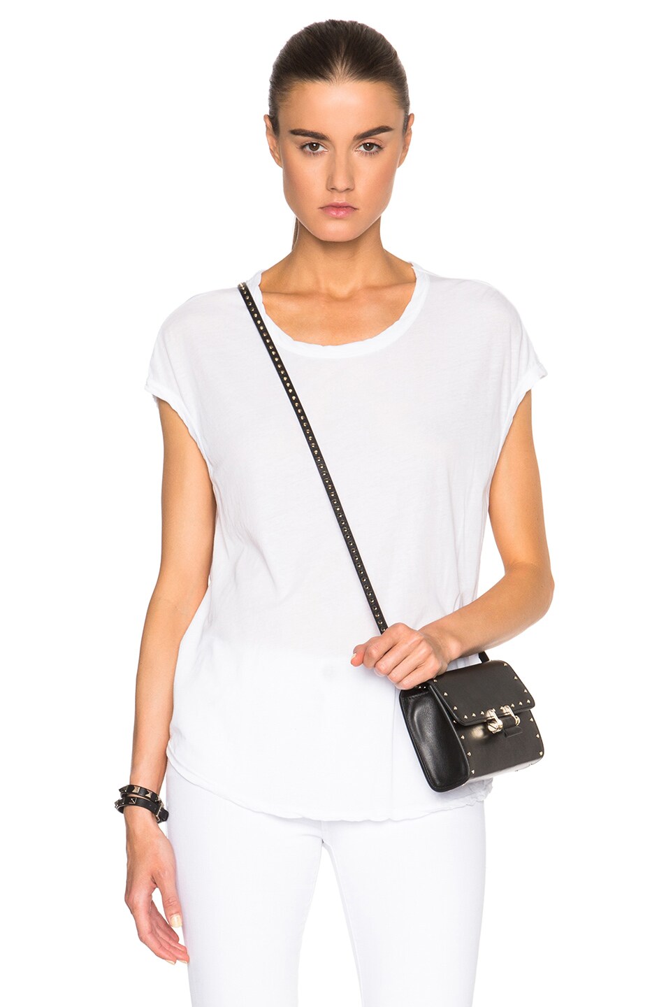 Image 1 of James Perse Circular Shell Top in White