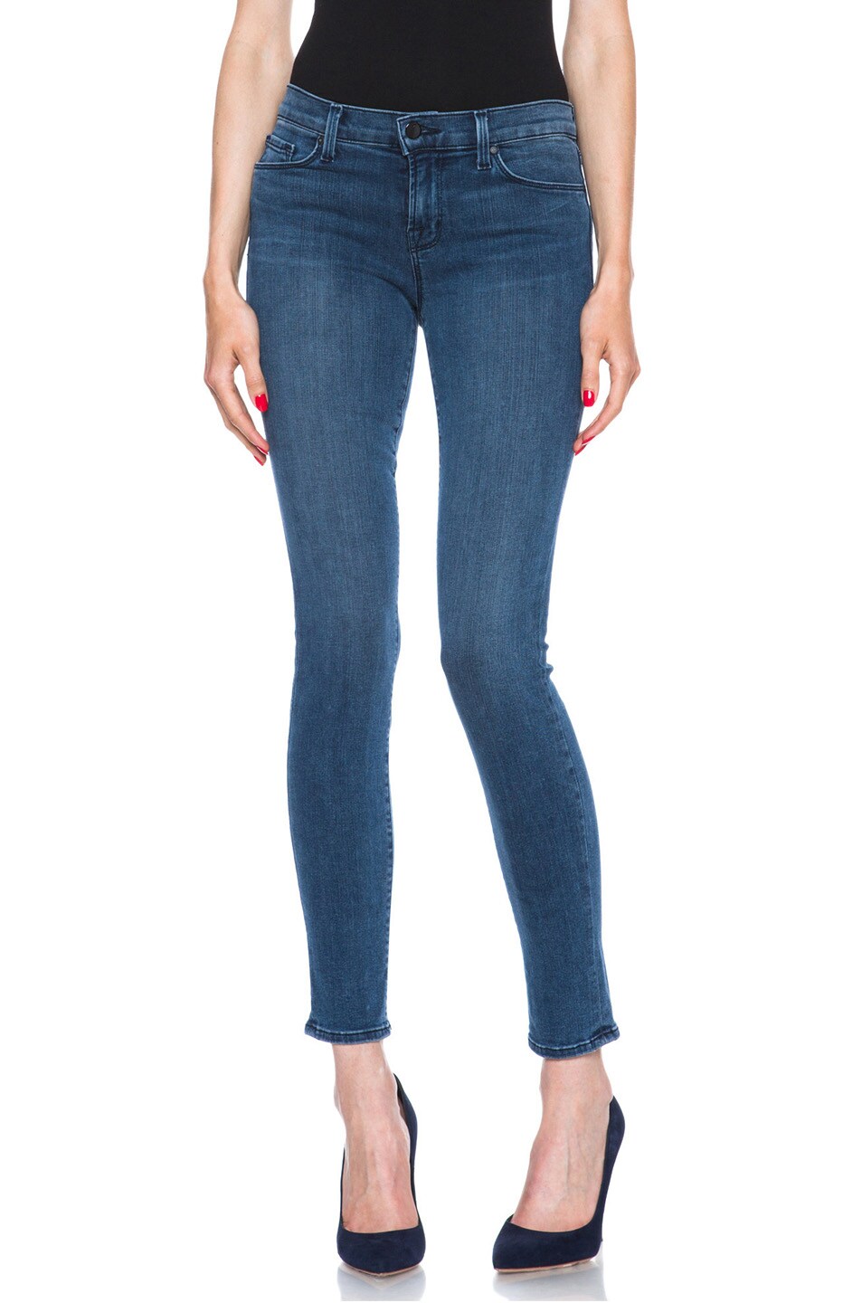 Image 1 of J Brand Low-Rise Skinny in Rumour
