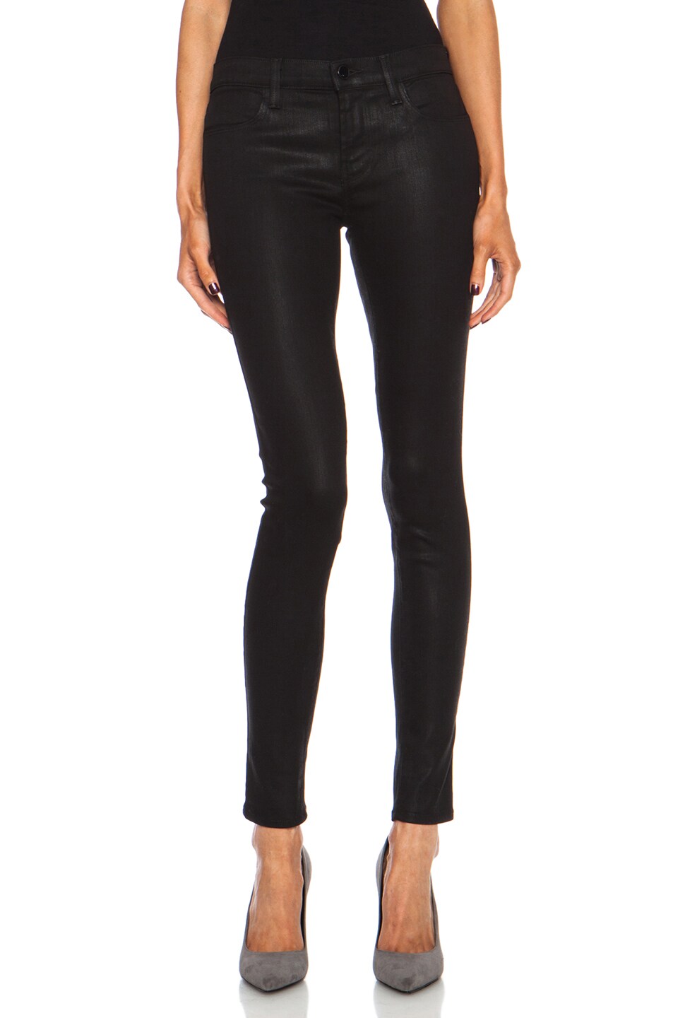 Image 1 of J Brand Coated Mid-Rise Skinny in Fearless