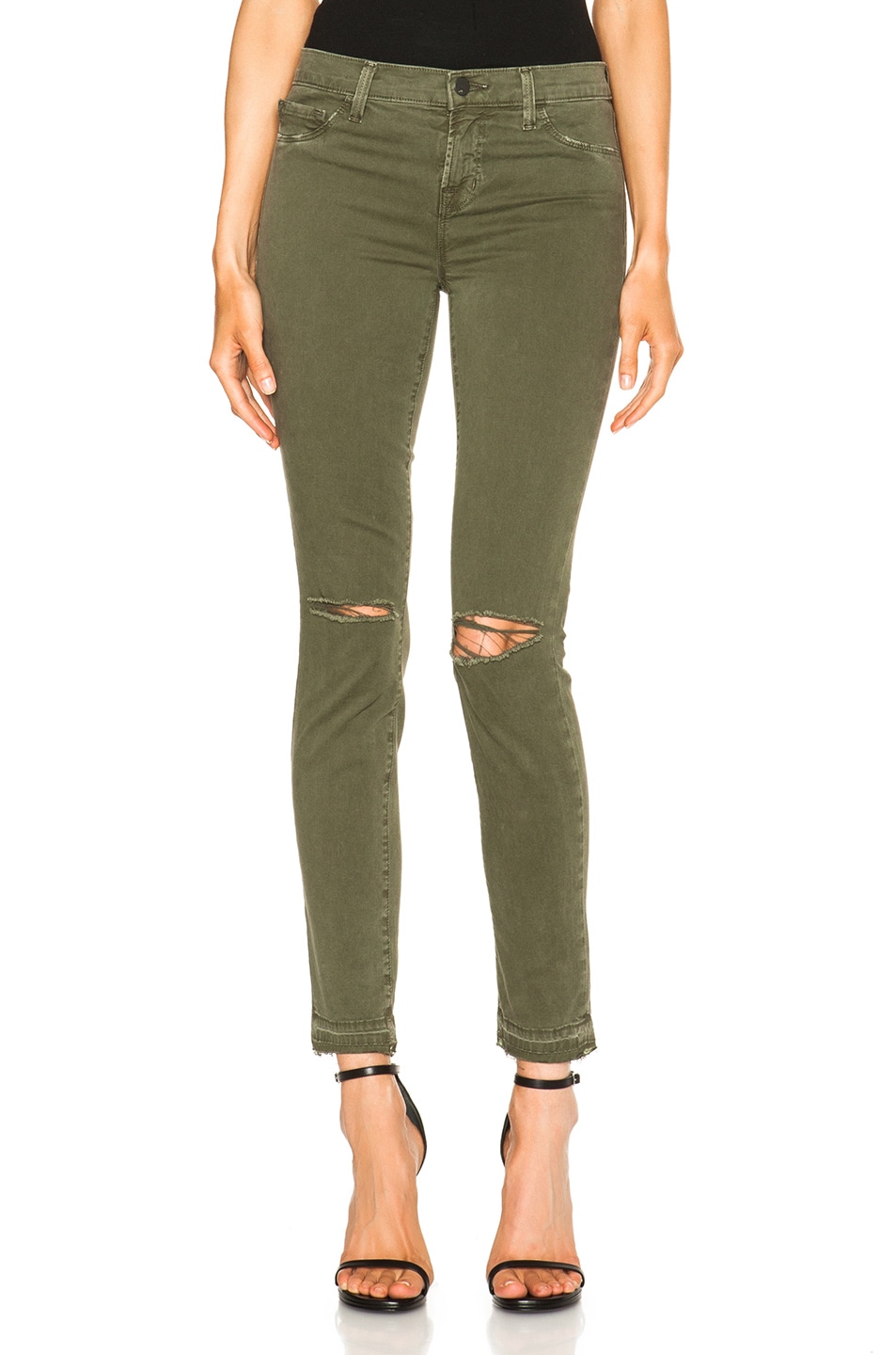 Image 1 of J Brand Mid Rise Ripped Skinny in Jungle