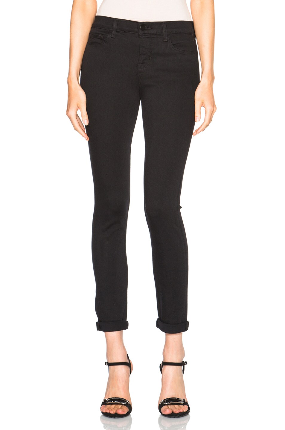 Image 1 of J Brand Mid Rise in Seriously Black