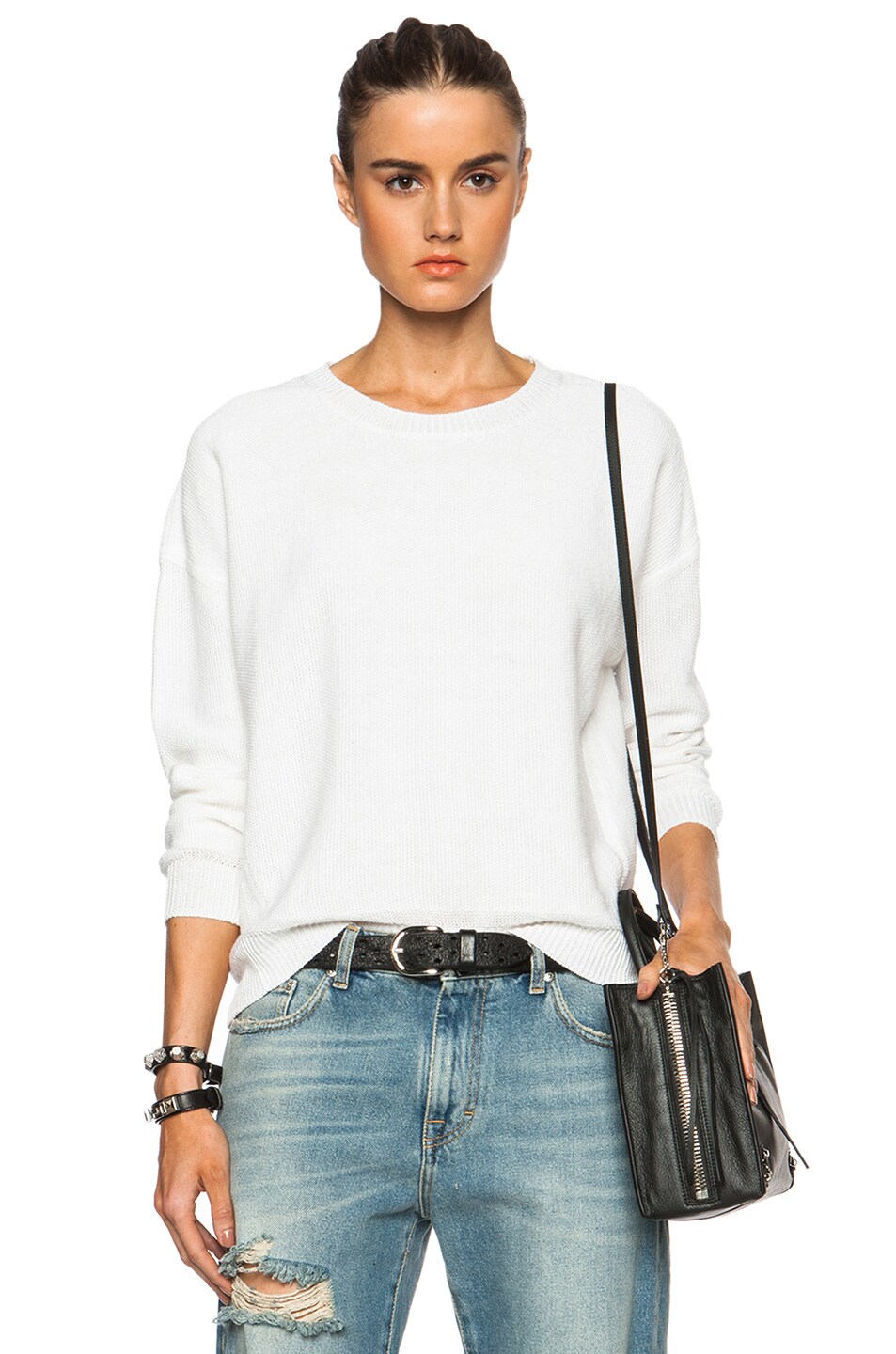 Image 1 of J Brand Shannon Linen Sweater in White