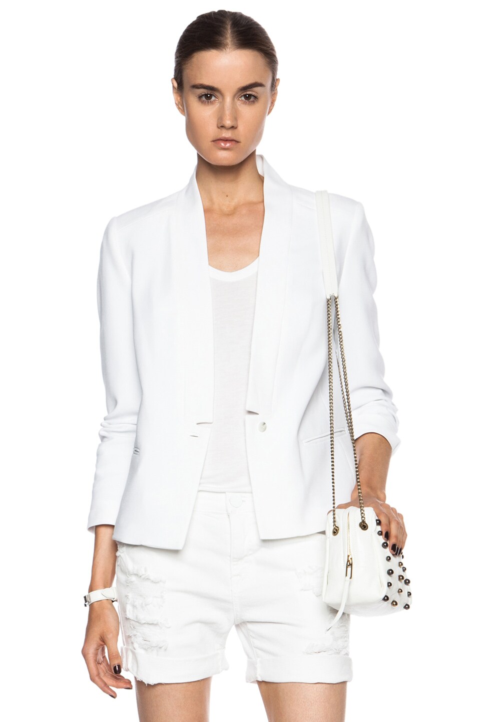 Image 1 of J Brand Emily Poly-Blend Blazer in White