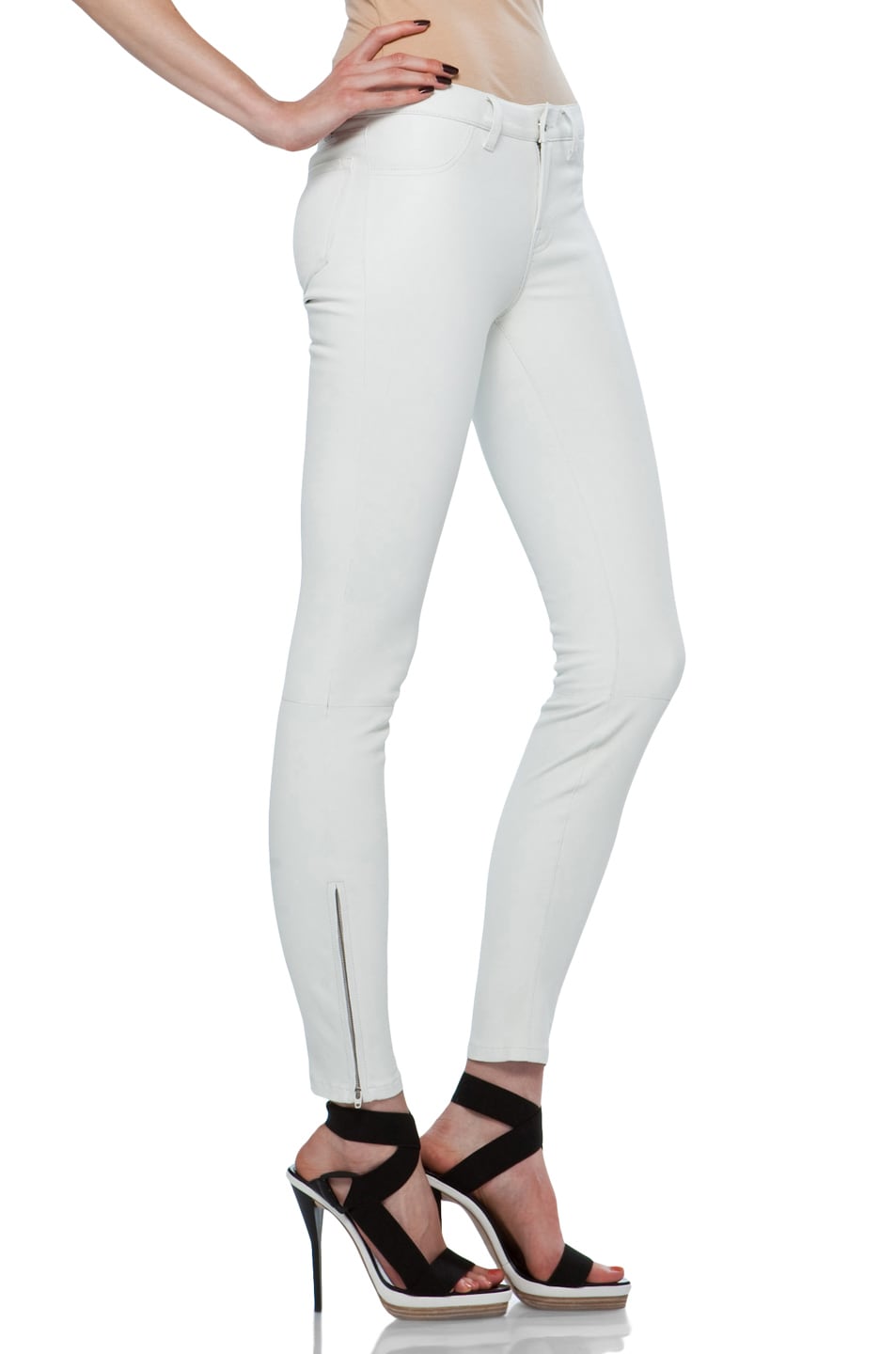 J Brand Leather Pants In White FWRD   JBRF WP227 V3 