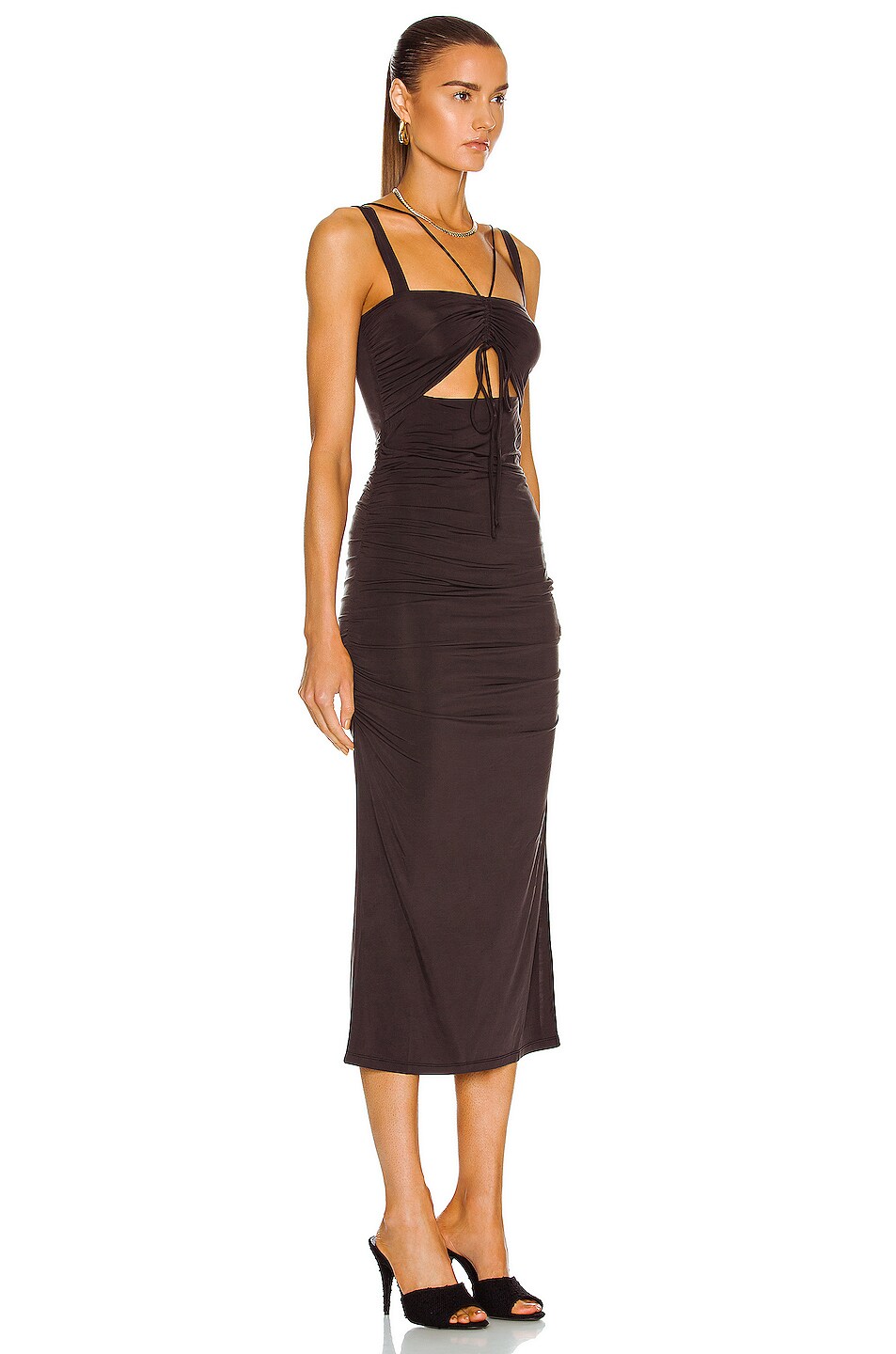 JONATHAN SIMKHAI STANDARD Lucy Midi Dress In Black FWRD