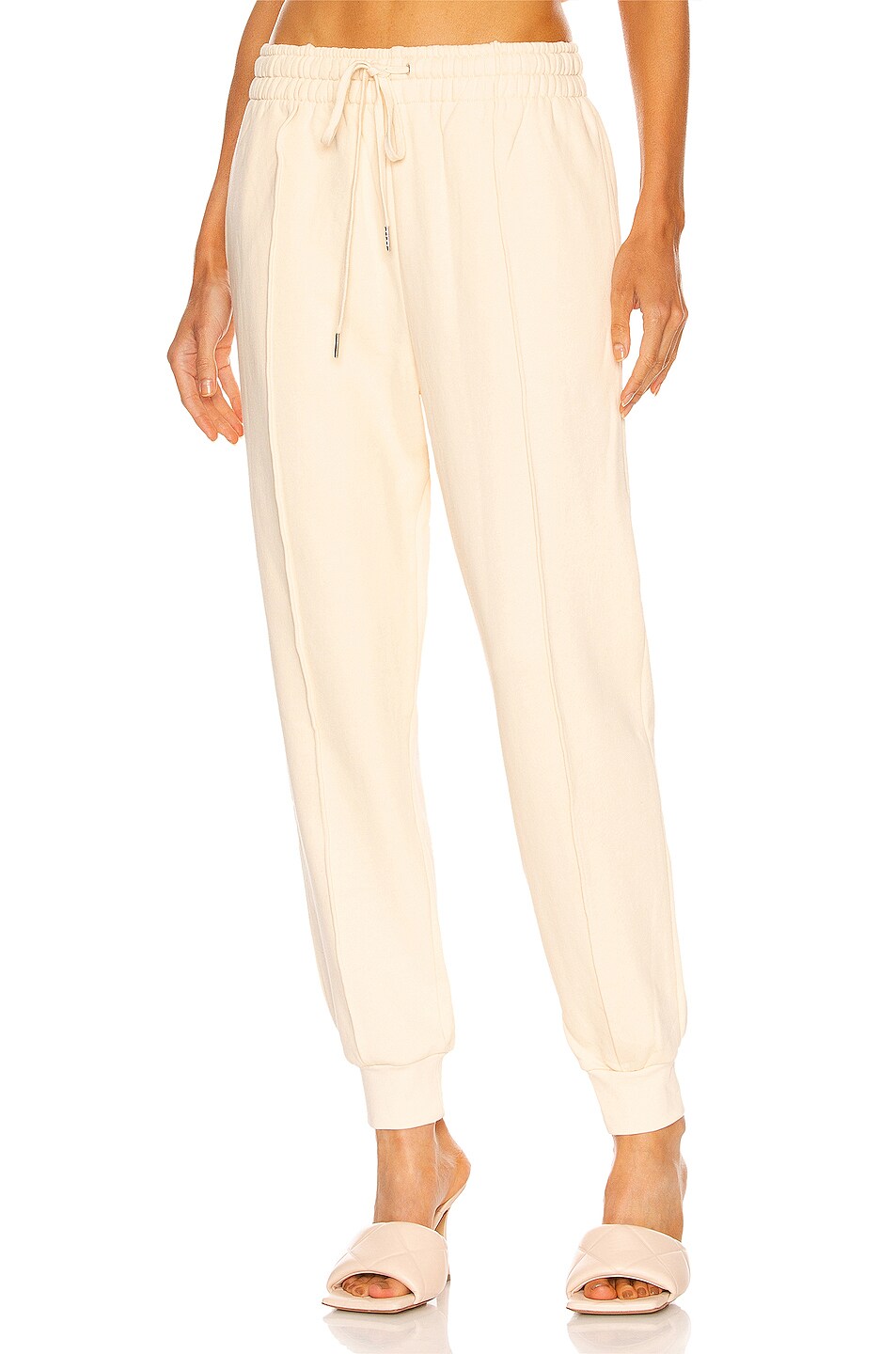 Image 1 of JONATHAN SIMKHAI STANDARD Ryan Track Pant in Parchment