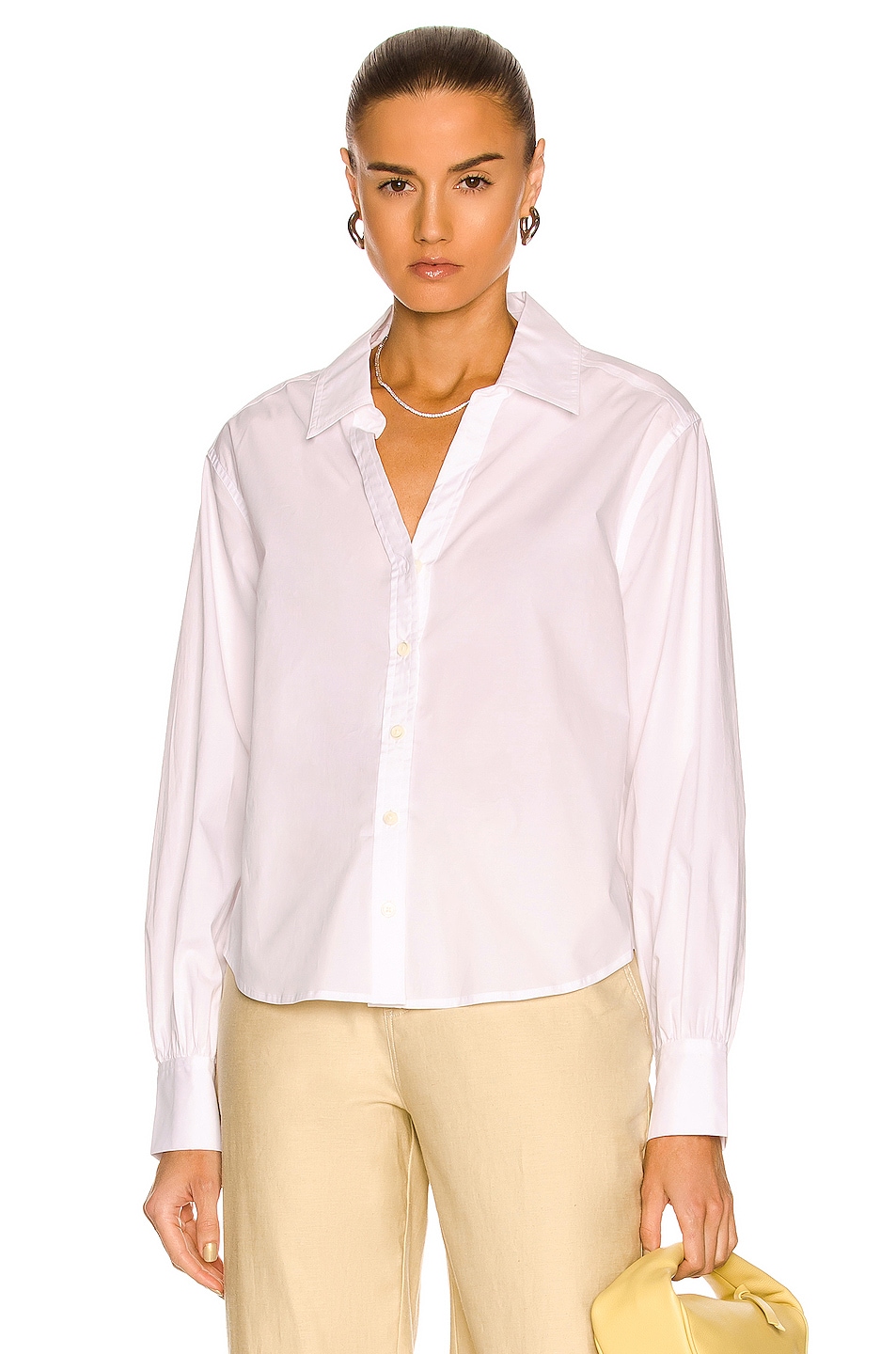 JONATHAN SIMKHAI STANDARD Skyler Shirt in White | FWRD