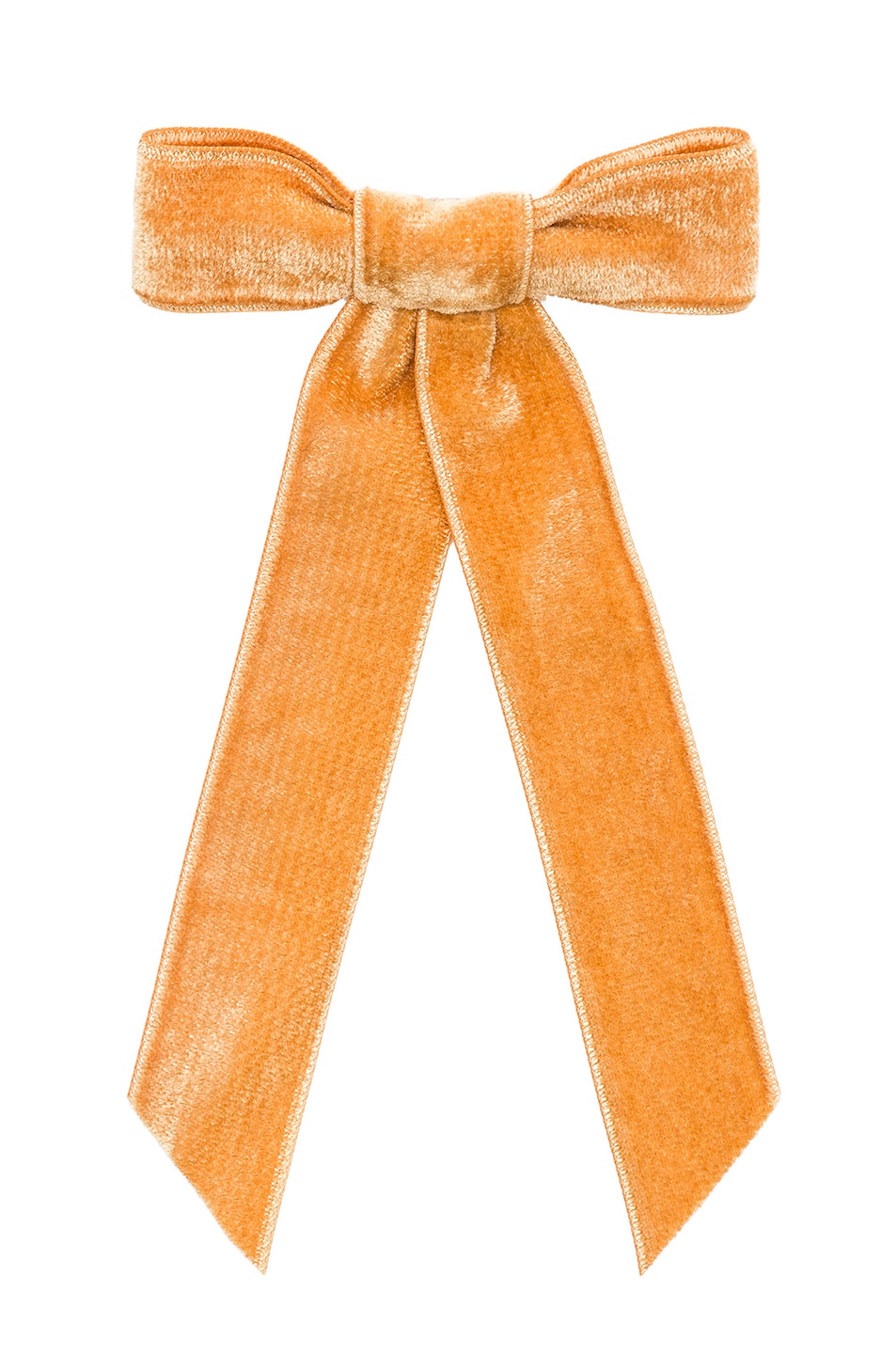 Image 1 of Jennifer Behr Velvet Bow Barrette in Apricot