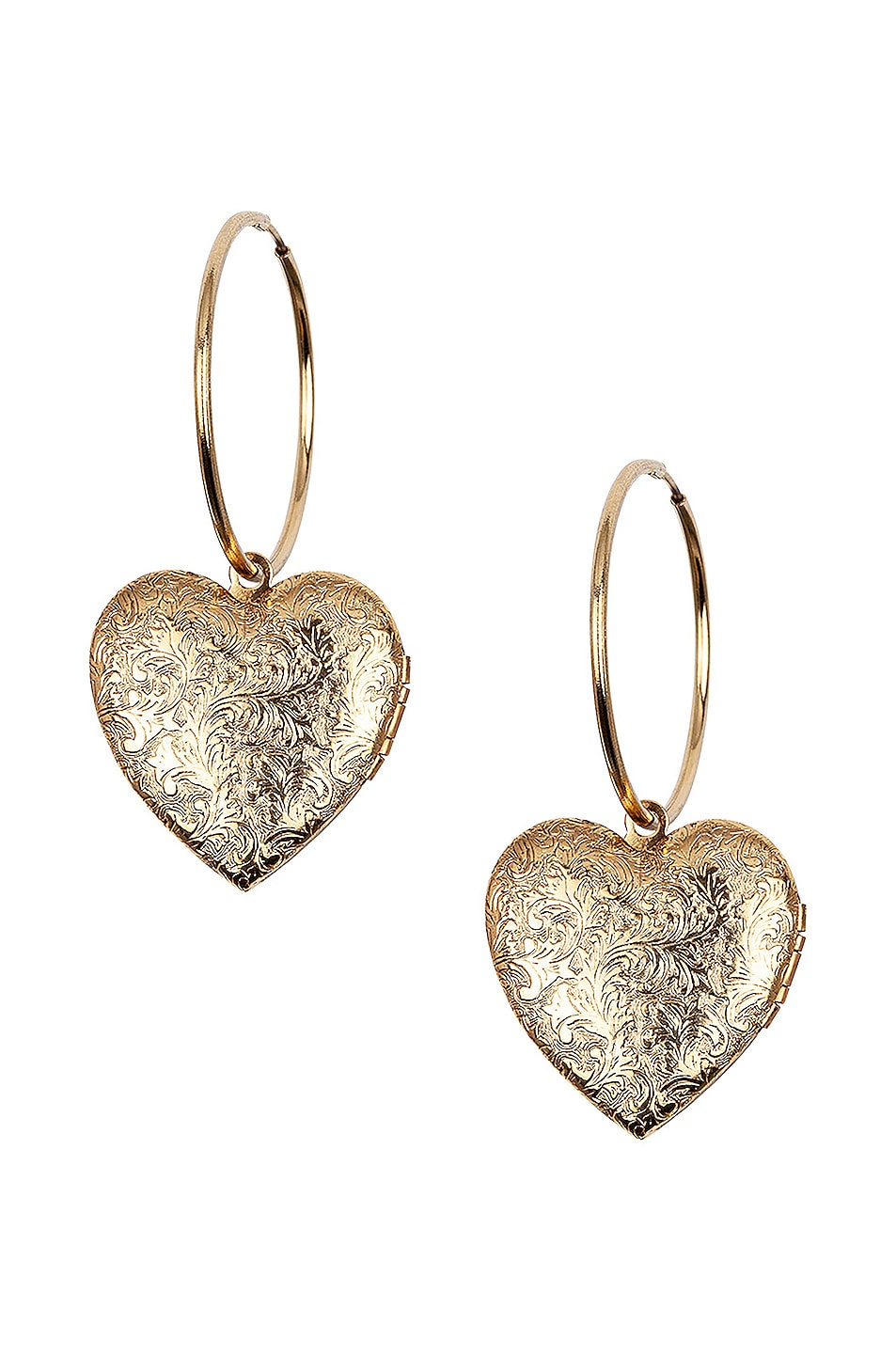 Image 1 of Jennifer Behr Coeur Hoop Earrings in Gold