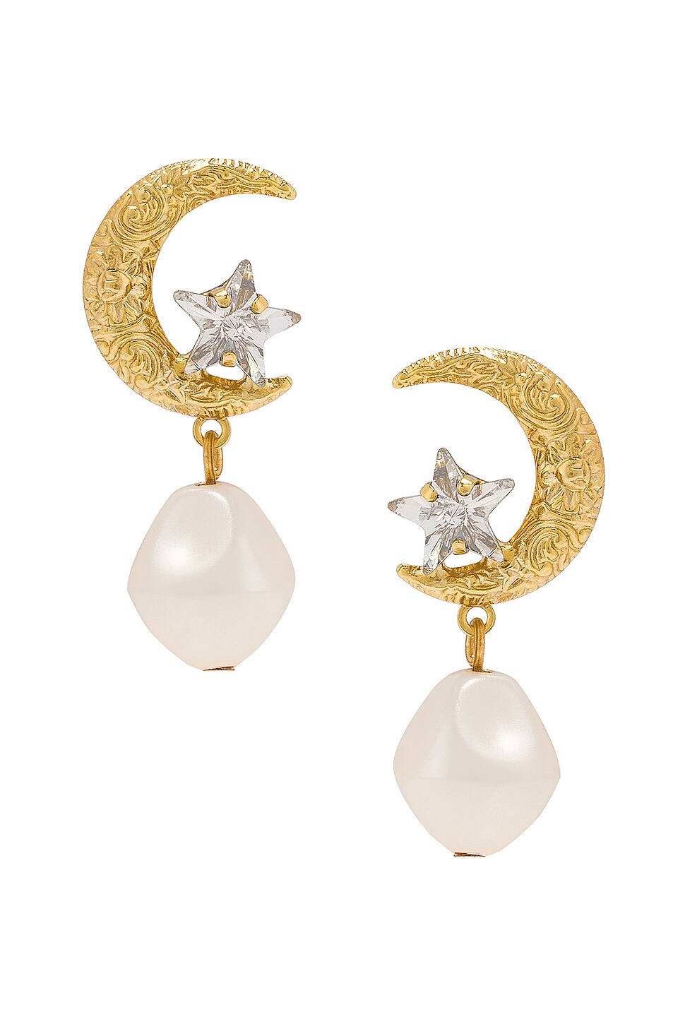 Image 1 of Jennifer Behr Lune Earrings in Pearl