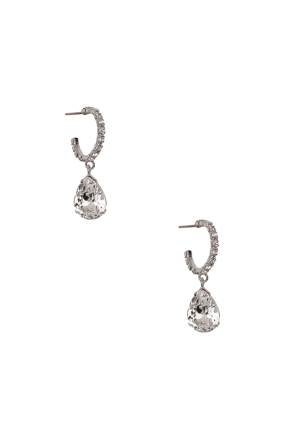 Image 1 of Jennifer Behr Sofia Hoop Earrings in Crystal