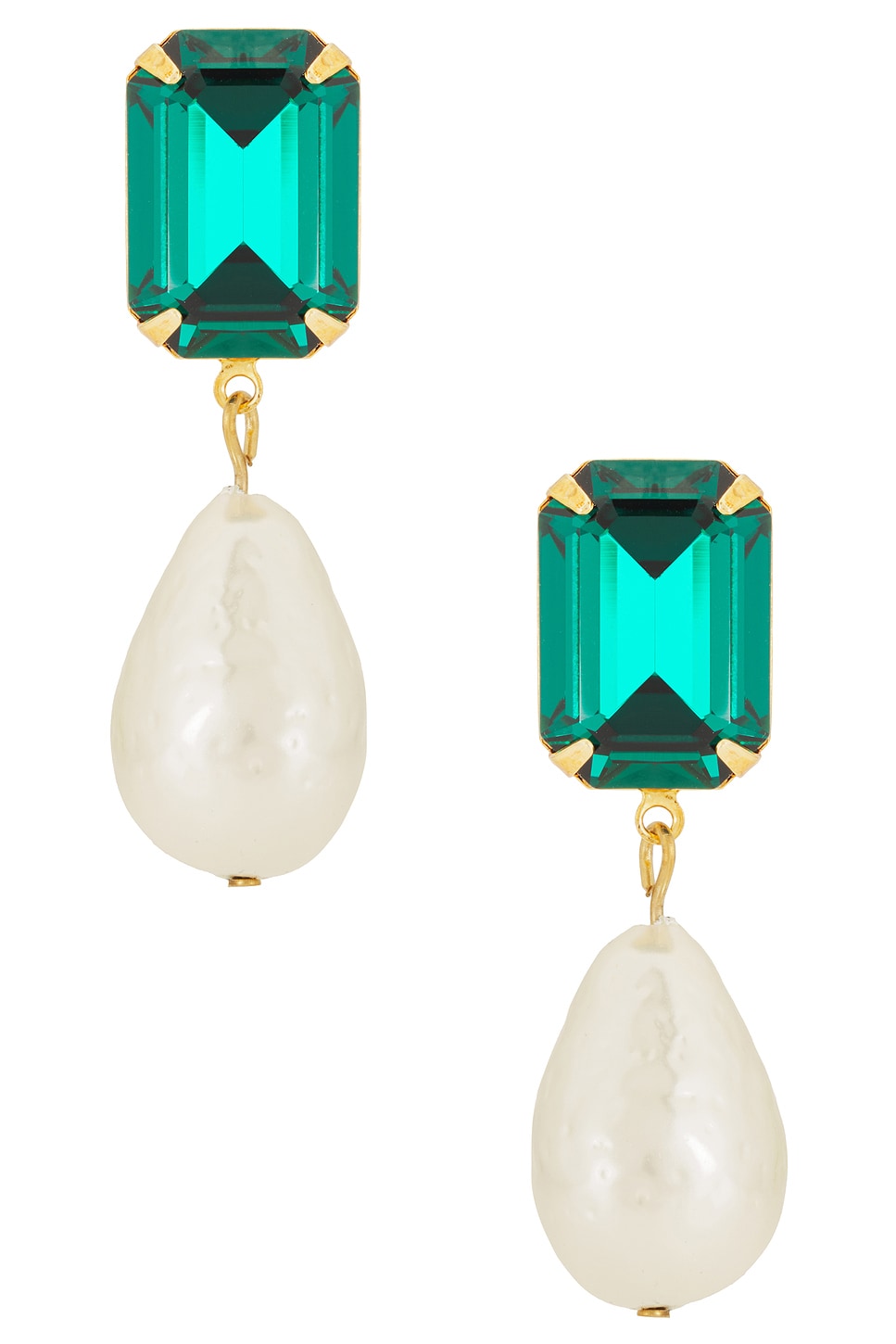 Image 1 of Jennifer Behr Liana Earrings in Emerald