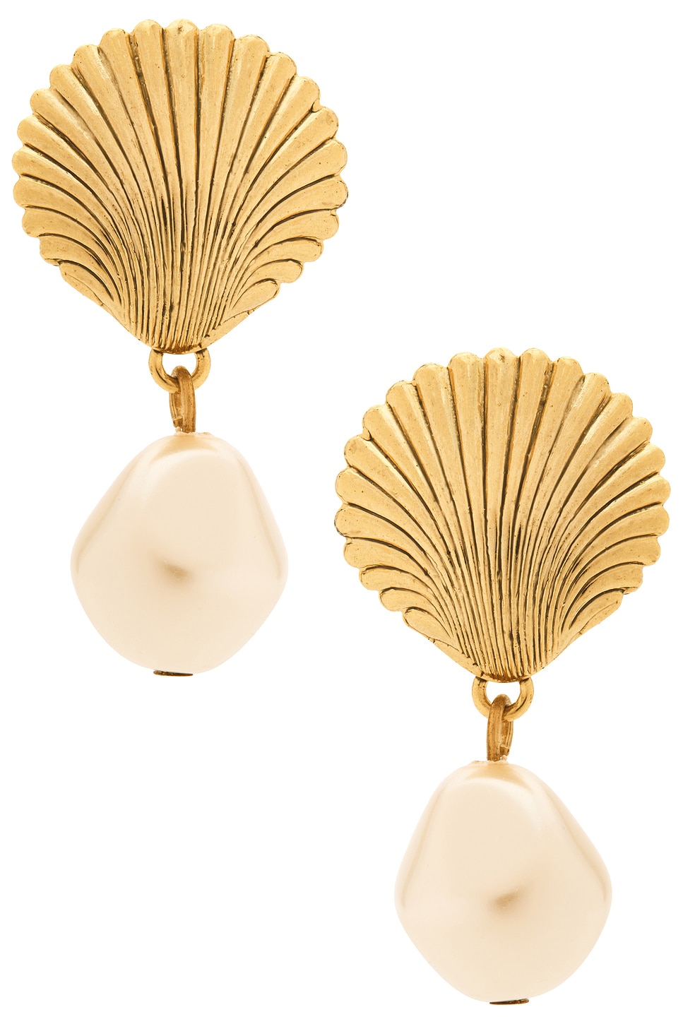 Alana Earrings in Metallic Gold