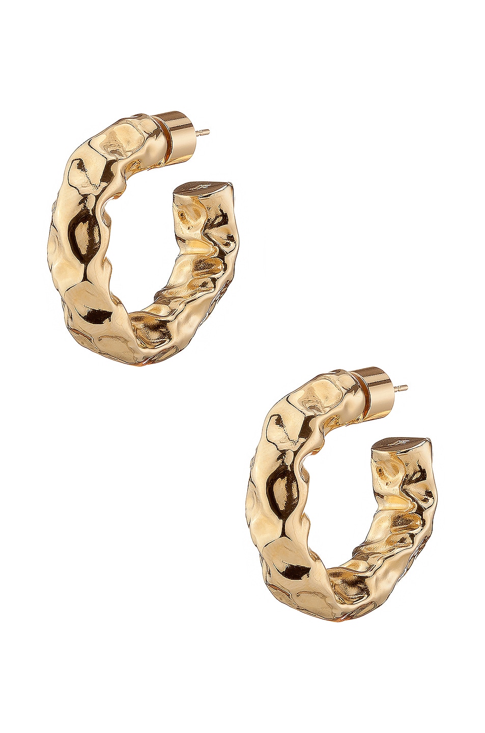 Image 1 of Jennifer Fisher Maeve Huggie Earrings in 10k Yellow Gold Plated Brass