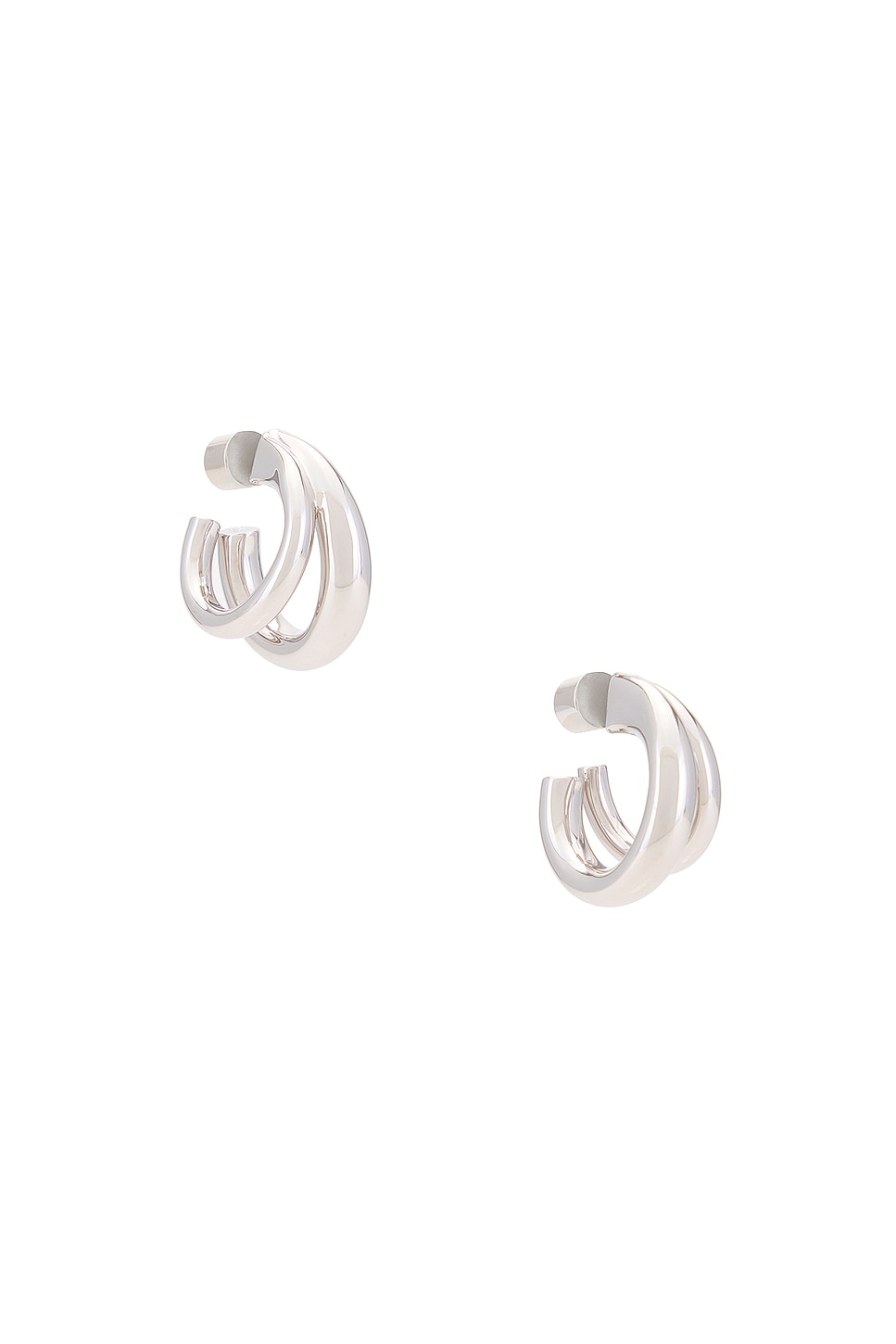 Image 1 of Jennifer Fisher Natasha & Lilly Double Huggie Earrings in Silver