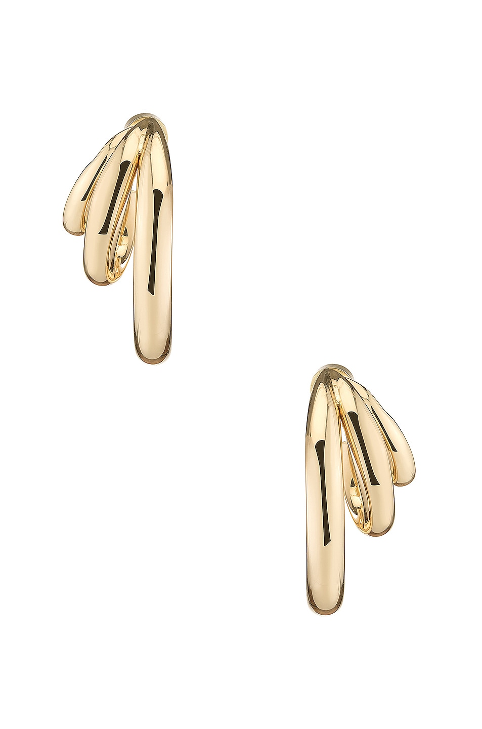 Image 1 of Jennifer Fisher Mini Elise Hoop Earrings in 10k Yellow Gold Plated Brass