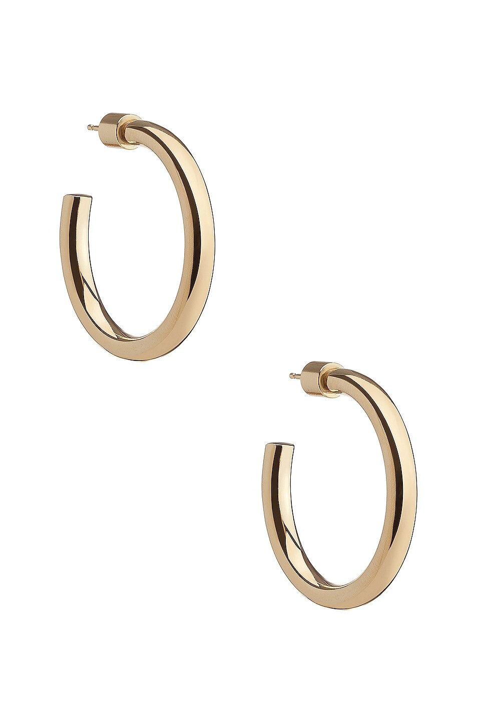 Image 1 of Jennifer Fisher Mini Lilly Hoop Earrings in 10k Yellow Gold Plated Brass