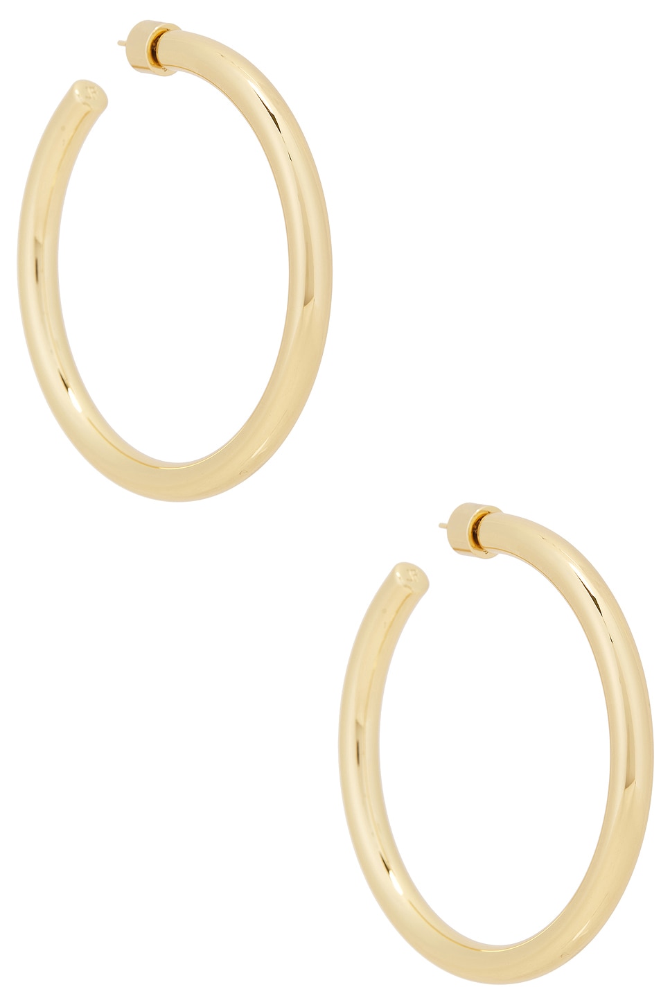 Natasha Hoop Earrings in Metallic Gold