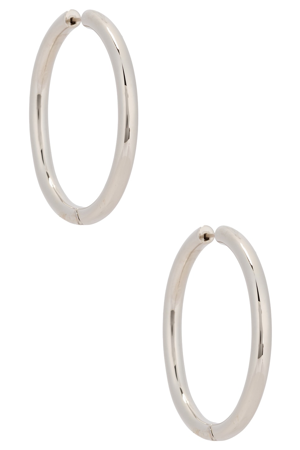 Image 1 of Jennifer Fisher Lilly Hinged Baby Hoop Earrings in Silver