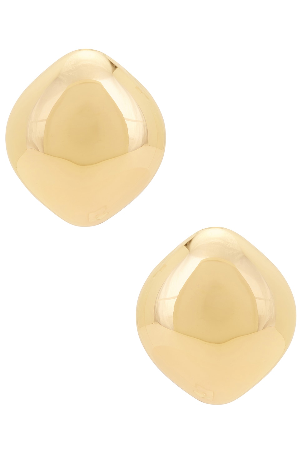 Image 1 of Jennifer Fisher Puffy Cushion Earrings in Yellow Gold