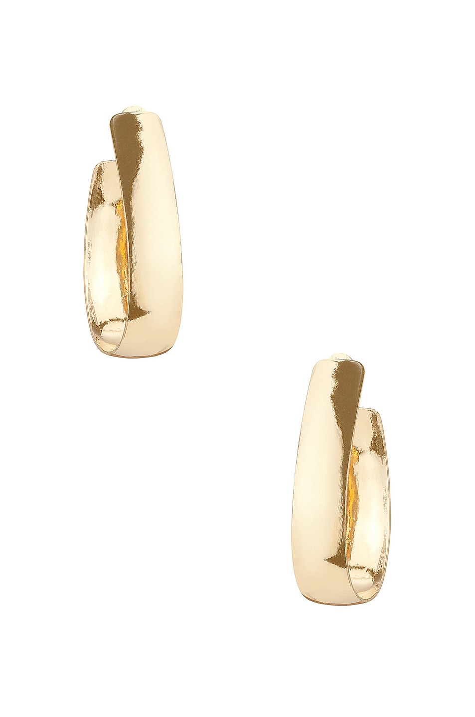 Image 1 of Jennifer Fisher Bolden Hoop Earrings in 10k Yellow Gold Plated Brass