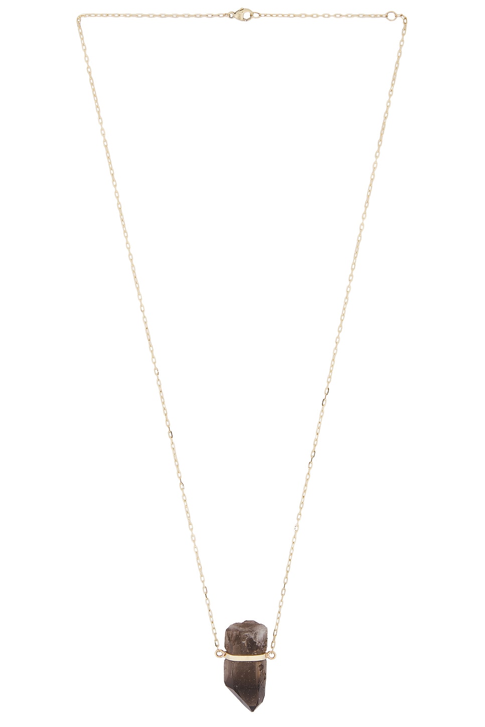 Shop Jia Jia Smokey Quartz Gold Bar Necklace In Yellow Gold