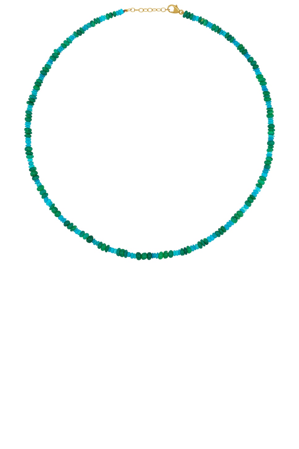 Jia Jia Mini Blue Green Stripe Opal Necklace In Blue & Green