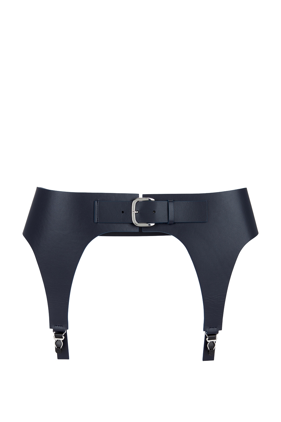 Jean Paul Gaultier Leather Garter Belt In Blue