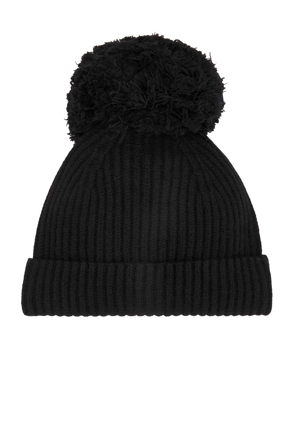 Beanie With Pom Pom in Black