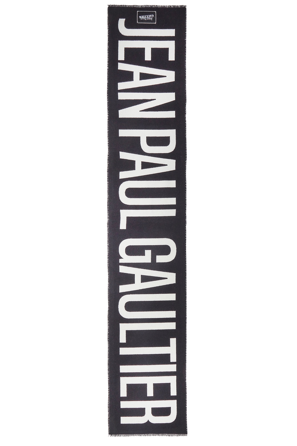 Shop Jean Paul Gaultier Logo Scarf In Black