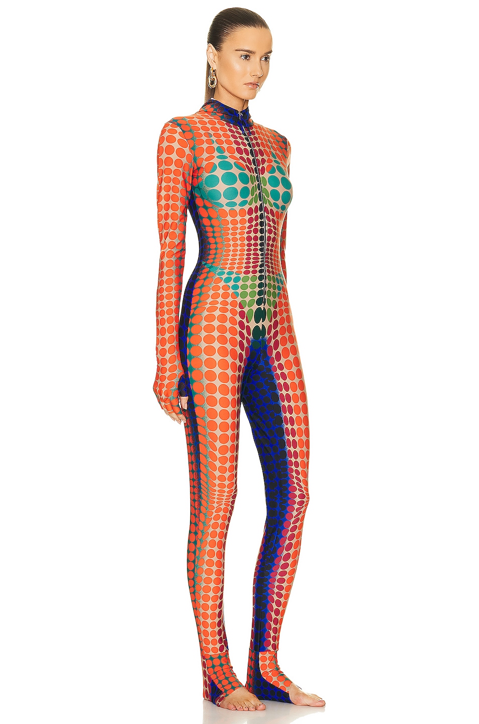 Jean Paul Gaultier High Neck Hooded Jumpsuit