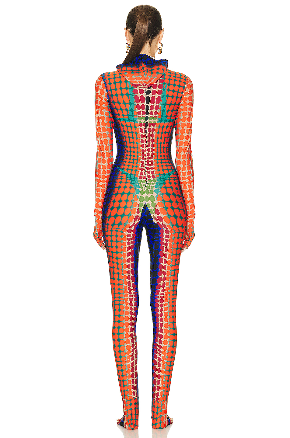 Jean Paul Gaultier High Neck Hooded Jumpsuit