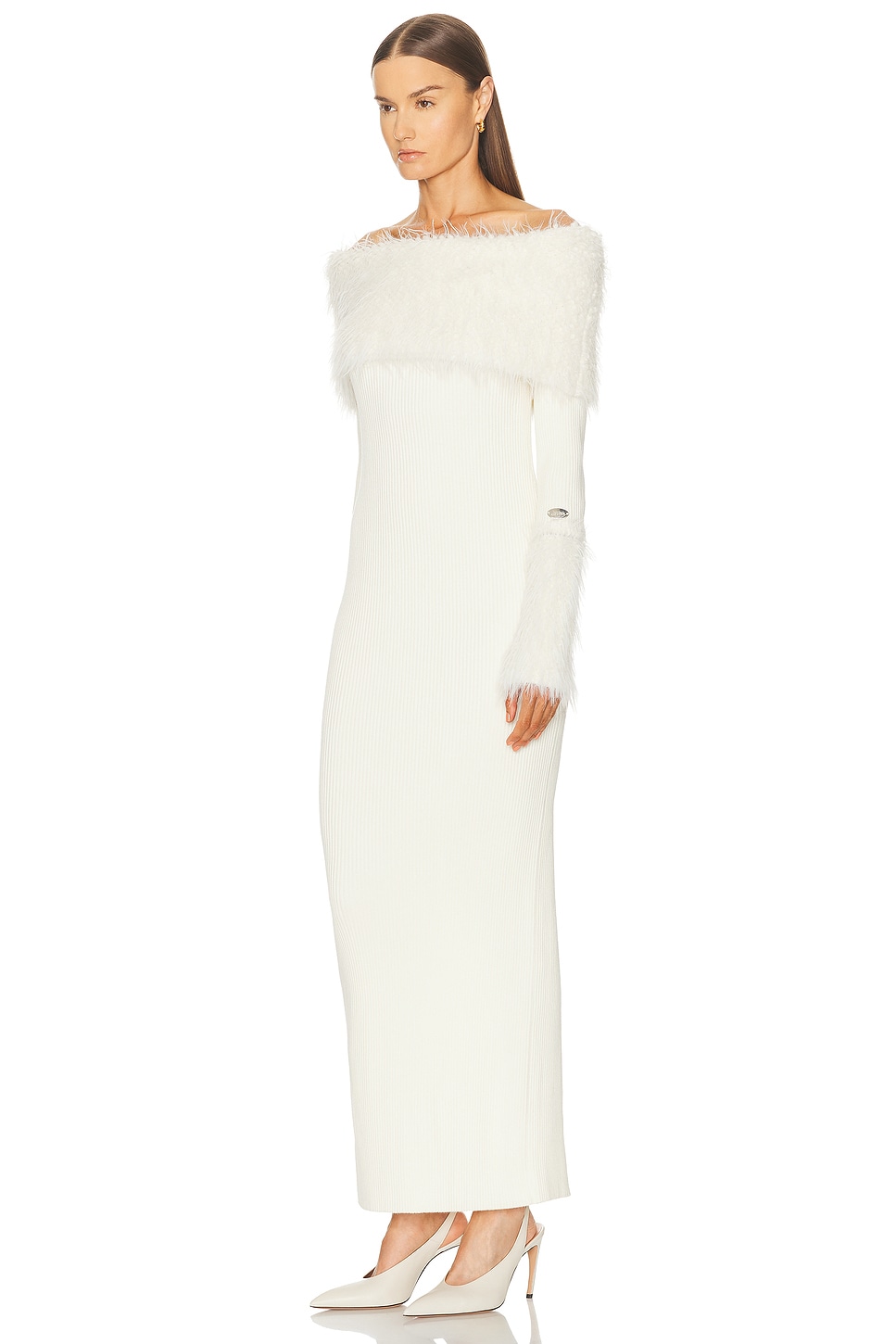 Jean Paul Gaultier - Ribbed Hairy Long Dress | Plush