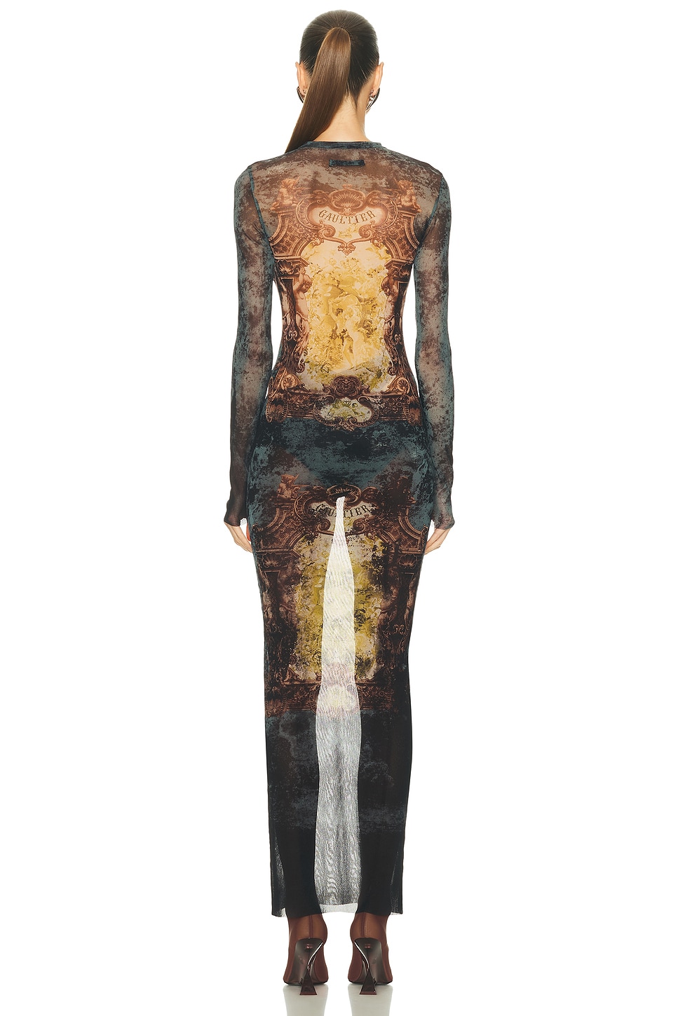 Robe Jean Paul Gaultier Couture - Tricot/crochet, Taille S, Multicolore, Dos à Cravate, Italie
