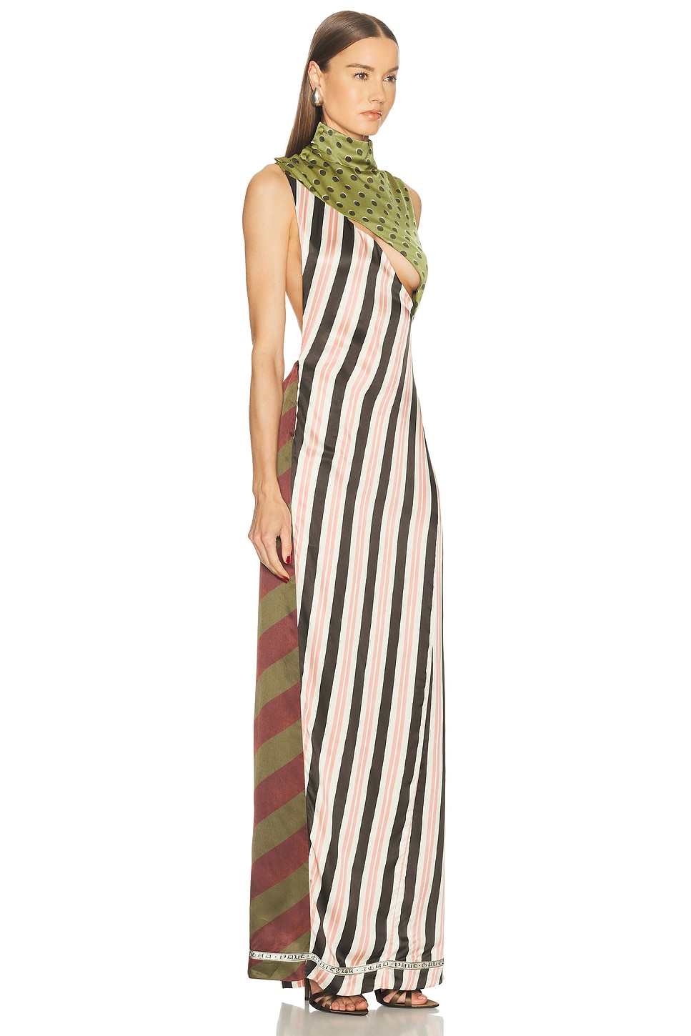 Jean Paul Gaultier - Patchwork Long Sleeveless Dress | Plush