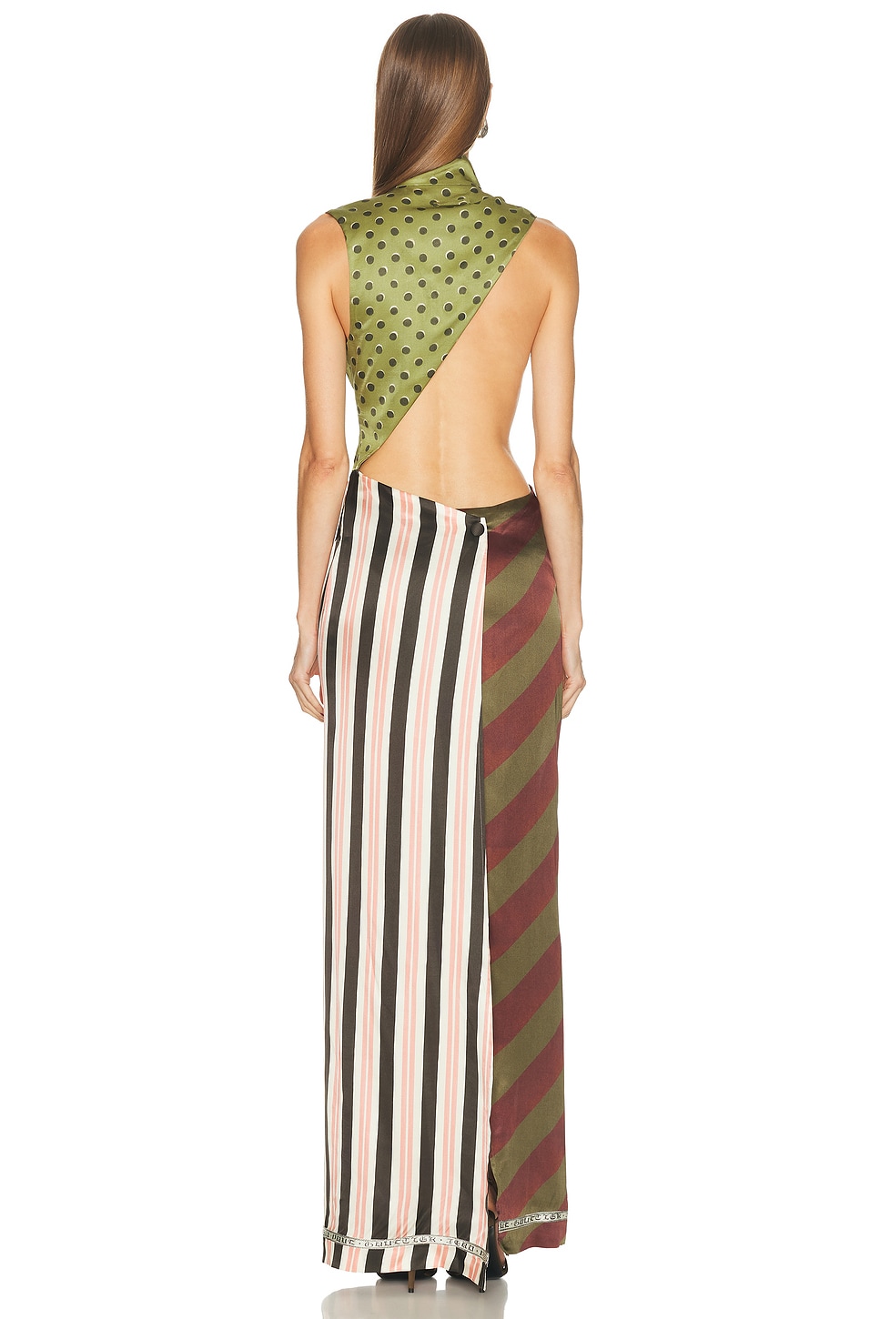 Patchwork Long Sleeveless Dress