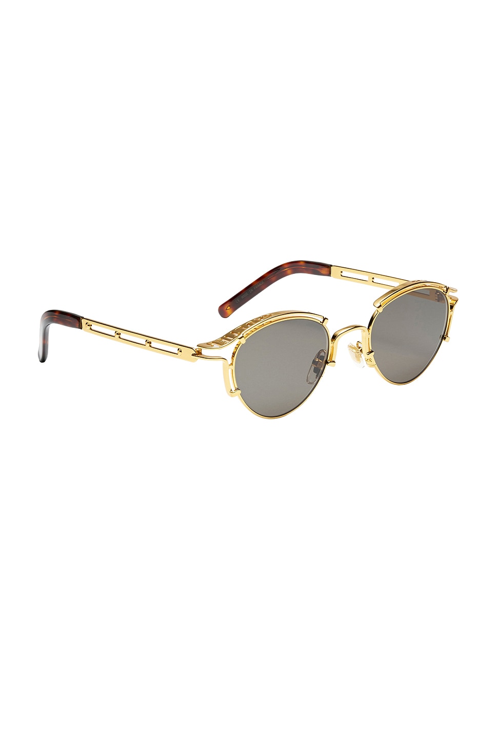 Shop Jean Paul Gaultier Sourcil Sunglasses In Gold