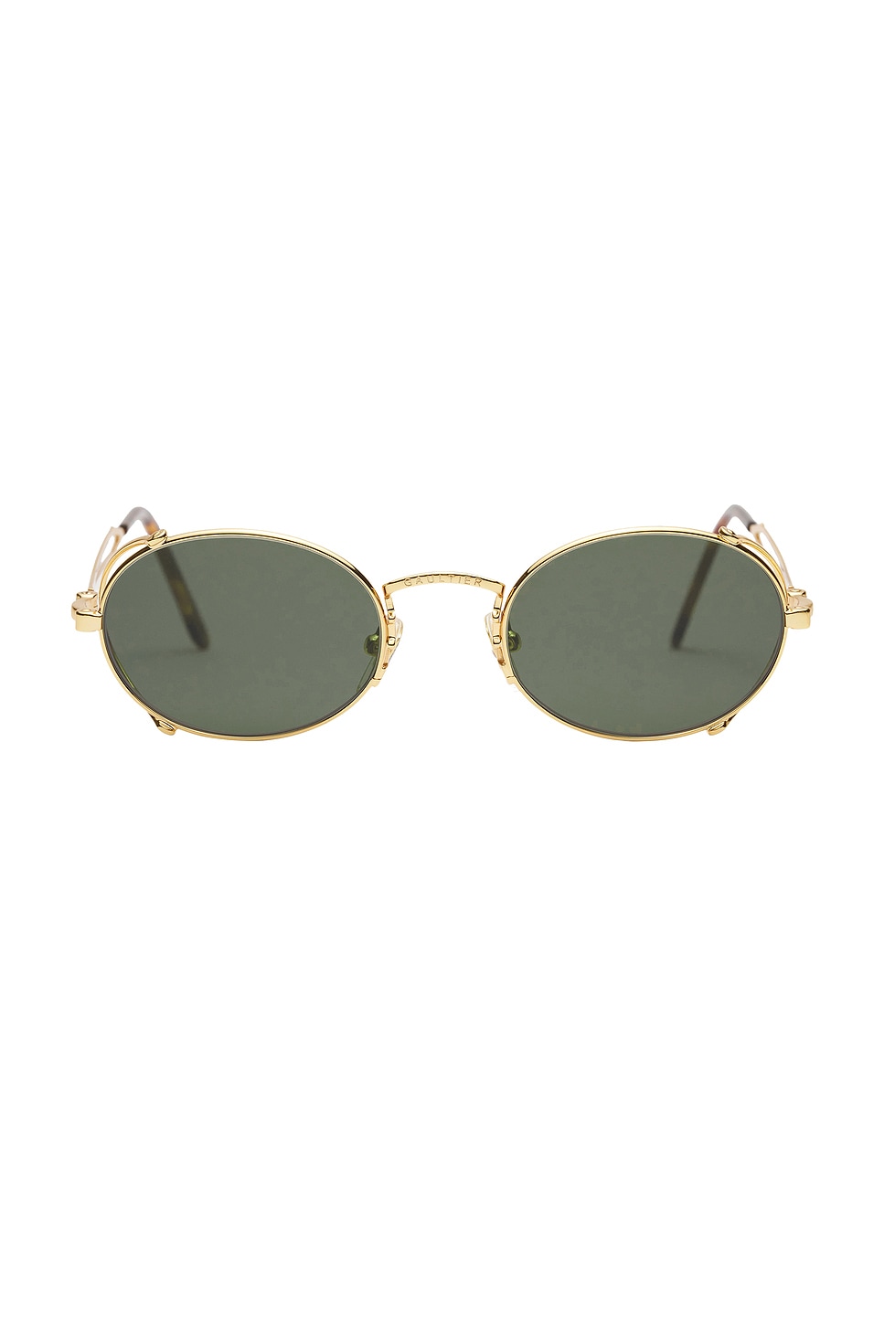 Jean Paul Gaultier X Burna Boy Oval-frame Sunglasses In Gold