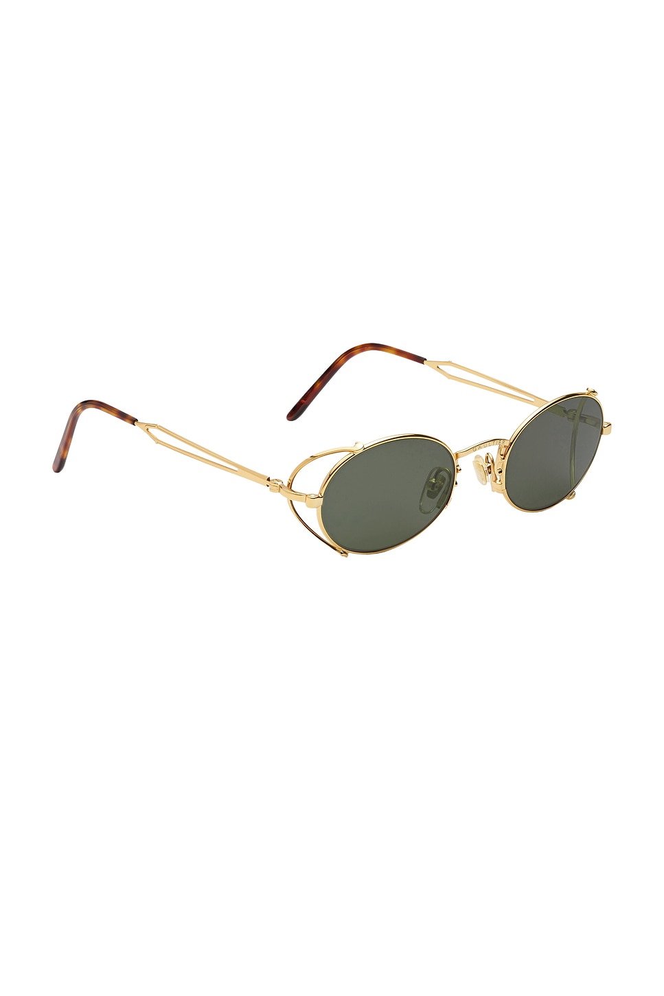 Jean Paul Gaultier X Burna Boy Oval-frame Sunglasses In Gold